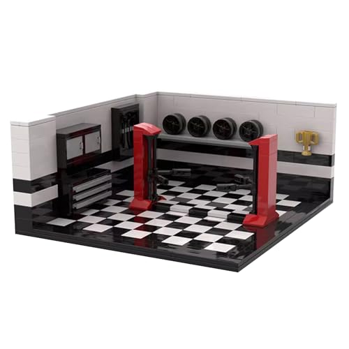 Fangool Car Showroom Building Blocks Set Compatible with Custom Car Garage 60389 Parking Champion Car Display Garage Model Toy Set 315 Pcs Gifts for Adult - Image 1