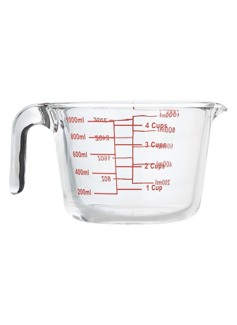 Cuisine Art - CuisineArt Glass Measuring Cup 1000ml Measuring Cup Measuring Jug Multi-Purpose Measuring Mug for Liquid - Image 1