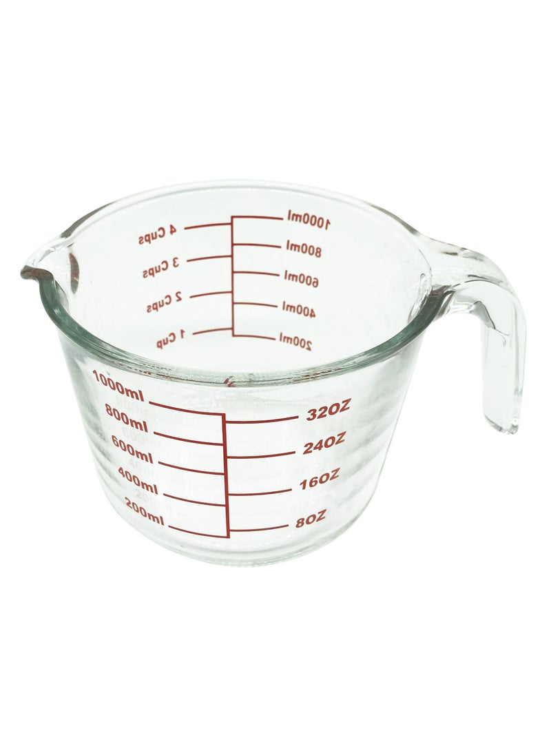 Cuisine Art - CuisineArt Glass Measuring Cup 1000ml Measuring Cup Measuring Jug Multi-Purpose Measuring Mug for Liquid - Image 1
