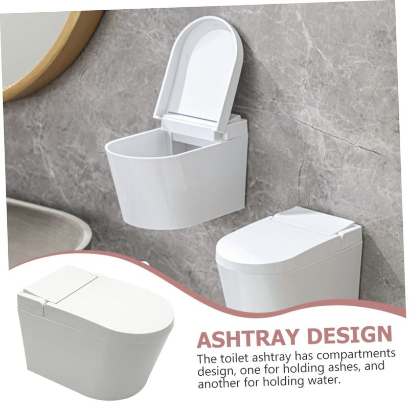 Elegant White Windproof Ashtray With Lid For Indoor Decor - Image 4