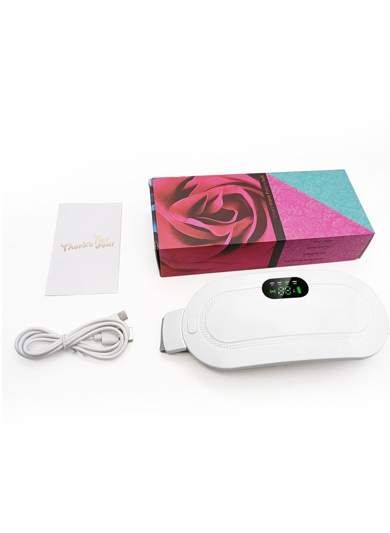 Loquat Portable Cordless Heating Pad for Menstrual Cramps Relief, Heating Pad for Stomach,Menstrual Heating Pad with 3 Heat Levels and 4 Vibration Massage Modes Portable Electric Fast Heating Belly Wrap Belt - Image 2