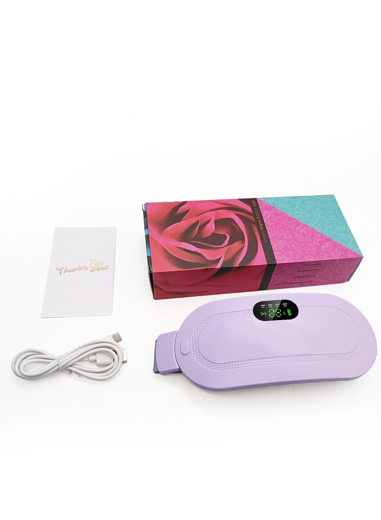 Loquat Portable Cordless Heating Pad for Menstrual Cramps Relief, Heating Pad for Stomach,Menstrual Heating Pad with 3 Heat Levels and 4 Vibration Massage Modes Portable Electric Fast Heating Belly Wrap Belt - Image 1