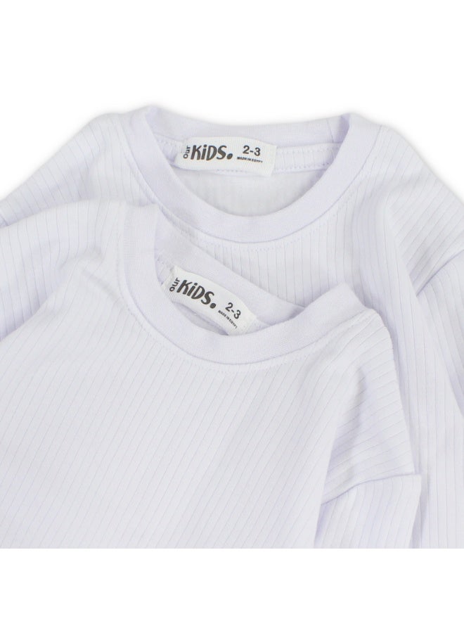 Ourkids Unisex Kids Cotton Long-Sleeved Thermal Top Pack of 2 - Image 3