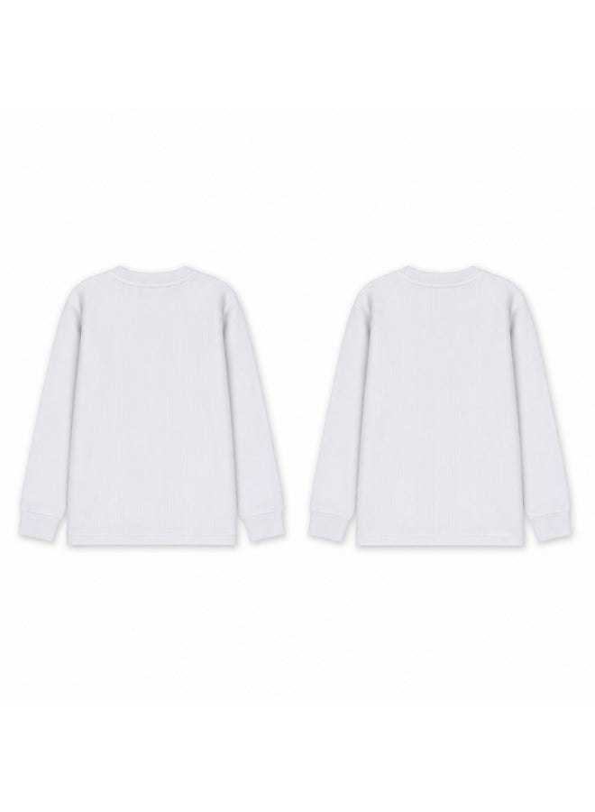 Ourkids Unisex Kids Cotton Long-Sleeved Thermal Top Pack of 2 - Image 2