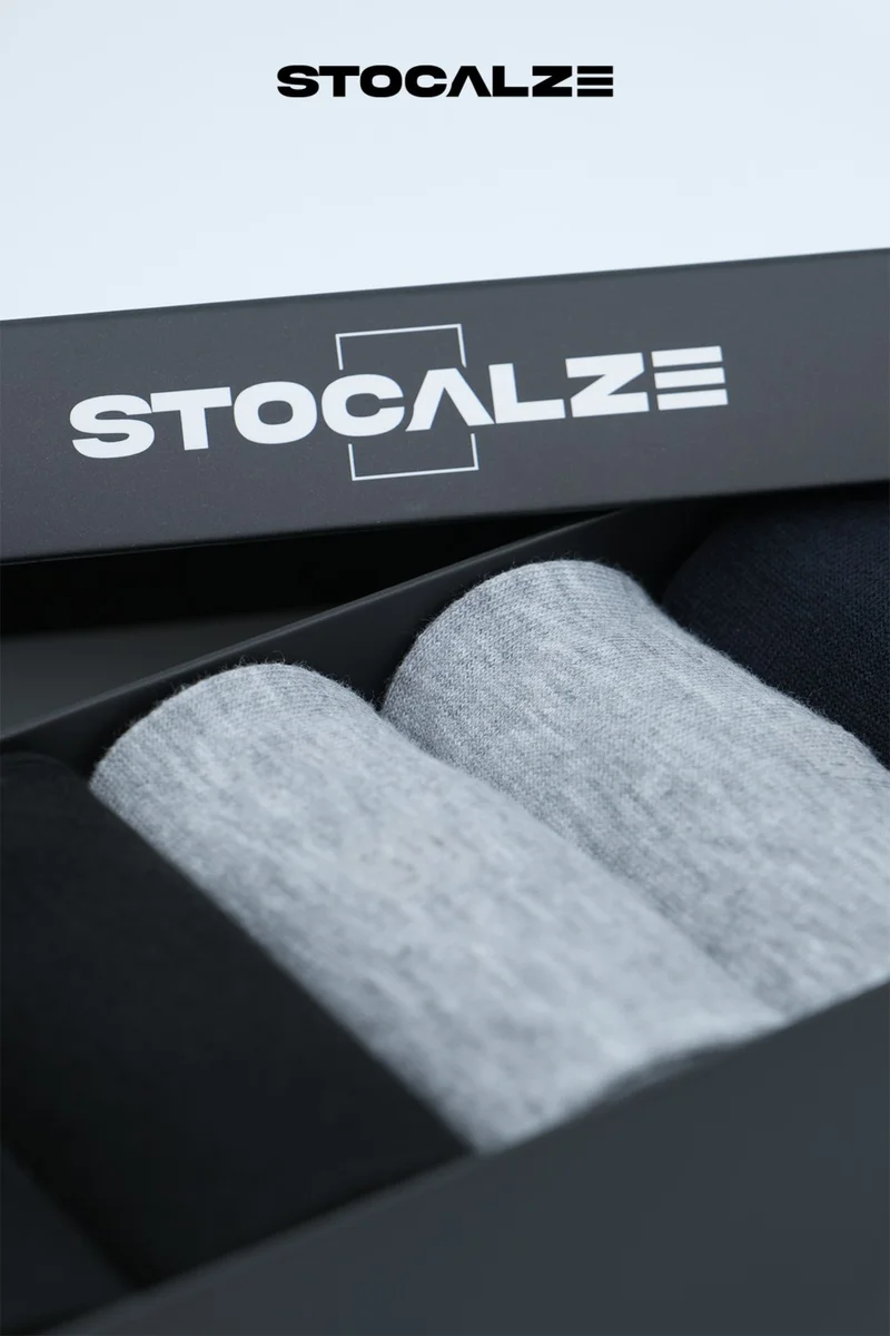 Stocalze Bamboo Men's Long Socks 6 Pack Flat Socks. Breathable and Anti-Sweat Men's Bamboo Socks