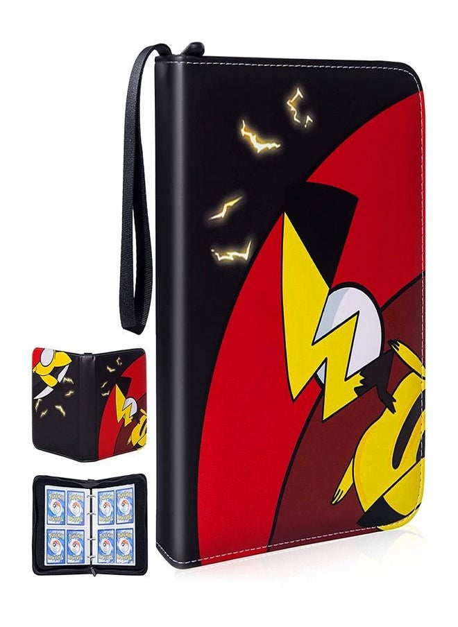 Pokemon Carrying Case Binder for Cards Pokemon Cards Holder Card Collector Album Holder Fits 400 Cards with 50 Removable Sheets Card Binder Collector Album Storage Book Folder for Trading Cards  - Image 1