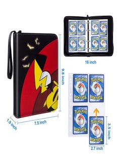 fashionhome Carrying Case Binder for Cards Pokemon Cards Holder Card Collector Album Holder Fits 400 Cards with 50 Removable Sheets Card Binder Collector Album Storage Book Folder for Trading Cards  - Image 4