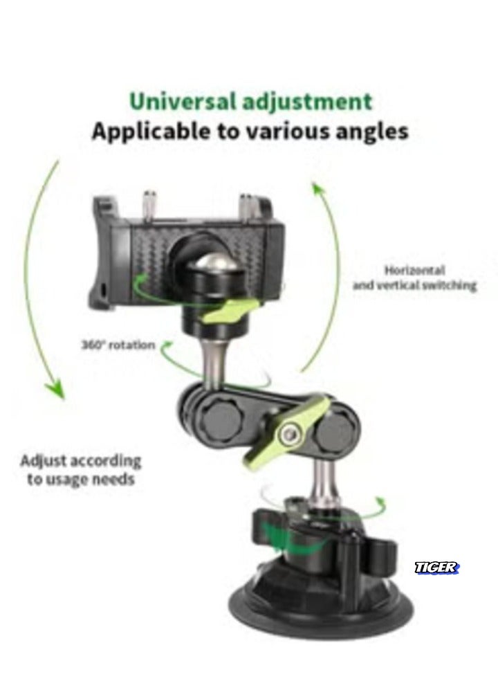 TIGER حامل هاتف السيارة برأس كروي عالمي – حامل هاتف قابل للتعديل بزاوية 360° للوحة القيادة وفتحة التهوية – آمن، قوي، وسهل الاستخدام لجميع الهواتف الذكية - Image 1