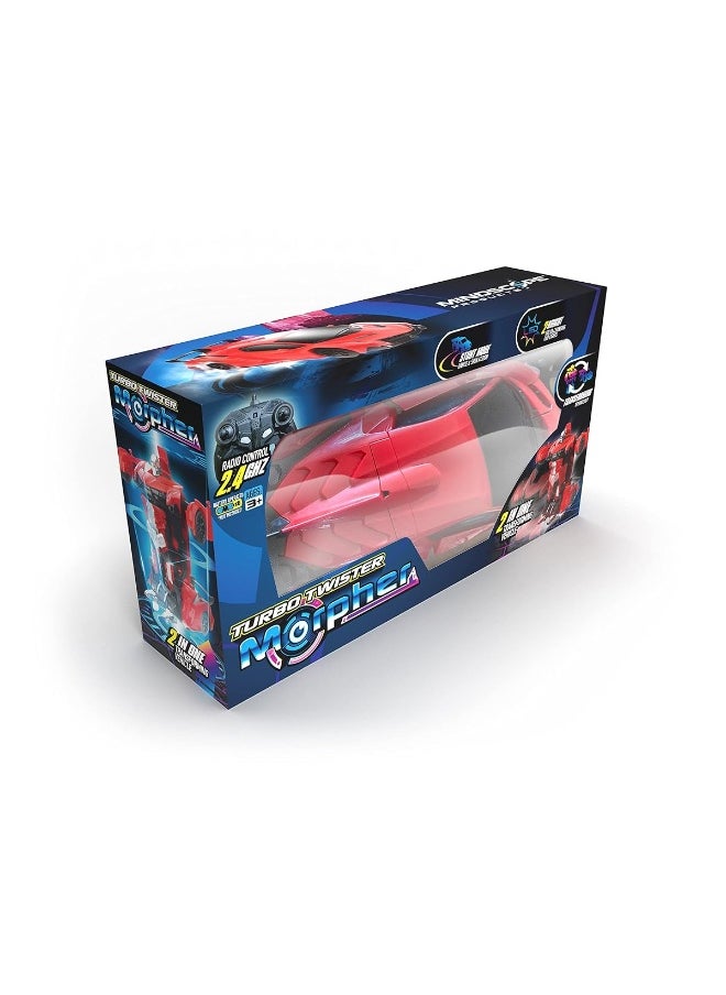 Mindscope Turbo Twister 2 in 1 Red Morpher RC Car That transforms into a Robot