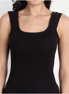 Aimly Aimly Women's Cotton Camisole Slip Black 1015 Pack of 2  - Image 4