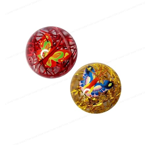 SHAKTISM LED Light Up Bouncing Ball, 70mm Water-Filled Rubber Anti-Stress Ball, Flashing Random Design for Children - Pack of 2 - Image 5