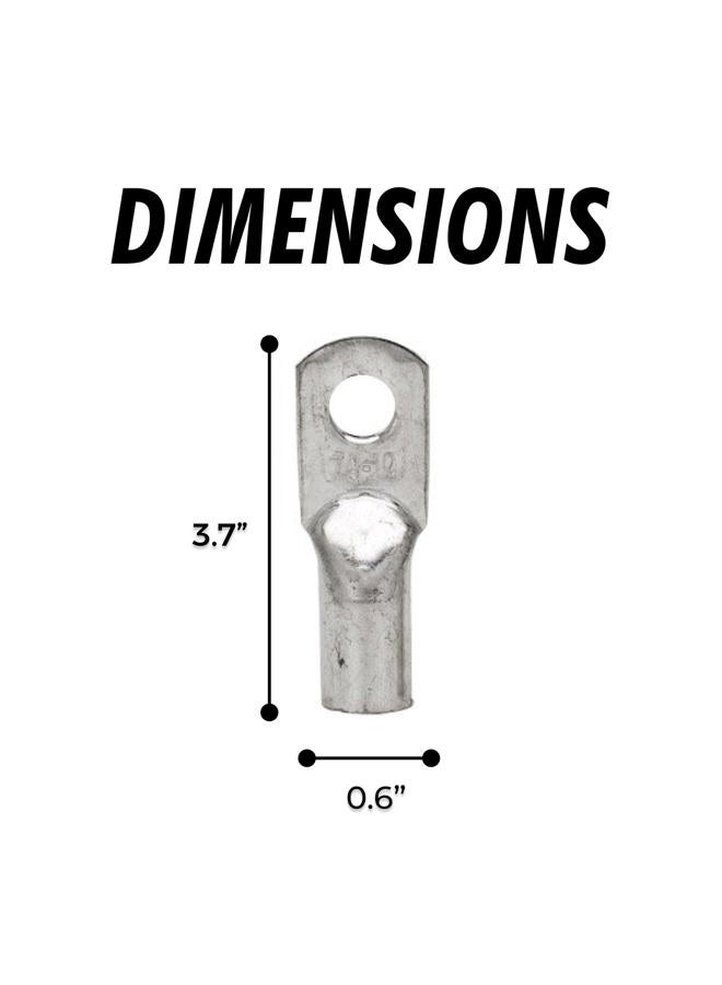 InstallGear 1/0 Gauge AWG Tinned Pure Copper Lugs Ring Terminals Connectors with Heat Shrink, 10-Pack - 1/0 Ring Terminal - Electrical Connectors, Heat Shrink Wire Connectors for 1/0 Gauge Wire - Image 3