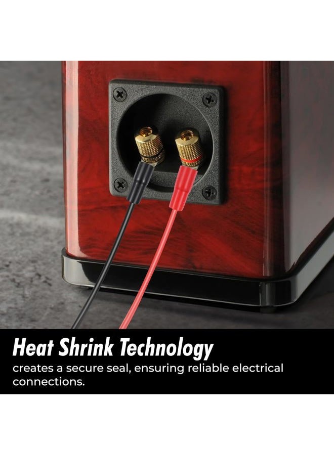 InstallGear 1/0 Gauge AWG Tinned Pure Copper Lugs Ring Terminals Connectors with Heat Shrink, 10-Pack - 1/0 Ring Terminal - Electrical Connectors, Heat Shrink Wire Connectors for 1/0 Gauge Wire - Image 4