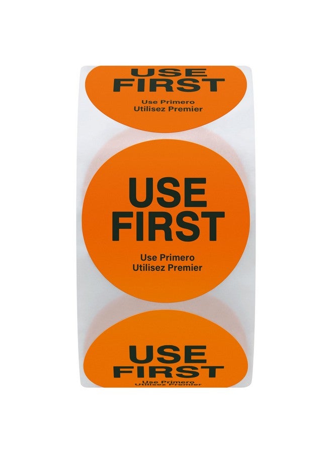 هيبسك استخدم ملصقات First Stickers لخدمة الطعام في المطاعم بمقاس 1.5 بوصة بإجمالي 500 ملصق لكل لفة (برتقالي) - Image 2