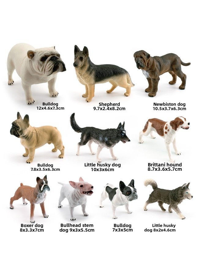 Simulation Boxer Dog Husky Bulldog Bullterrier Shepherd Dog Newpoliton Model Static Ornaments-Color:PL127-350 Little Husky 32g