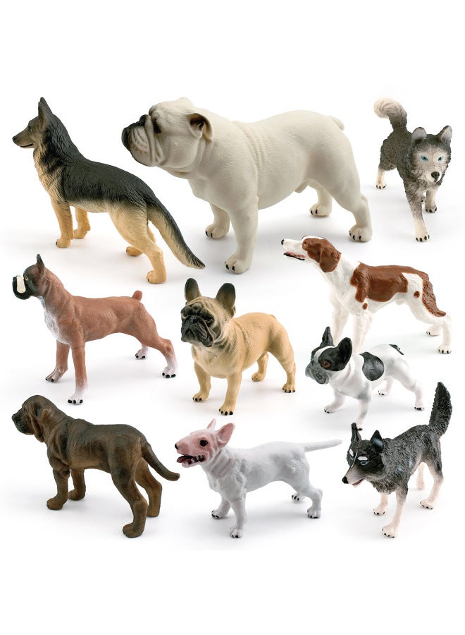 Simulation Boxer Dog Husky Bulldog Bullterrier Shepherd Dog Newpoliton Model Static Ornaments-Color:PL127-350 Little Husky 32g