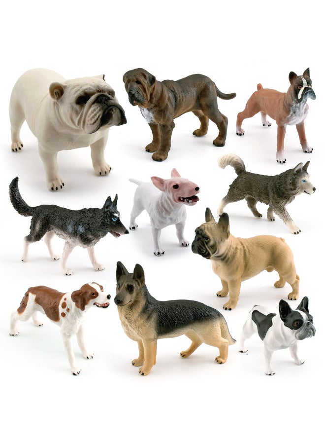 Simulation Boxer Dog Husky Bulldog Bullterrier Shepherd Dog Newpoliton Model Static Ornaments-Color:PL127-350 Little Husky 32g