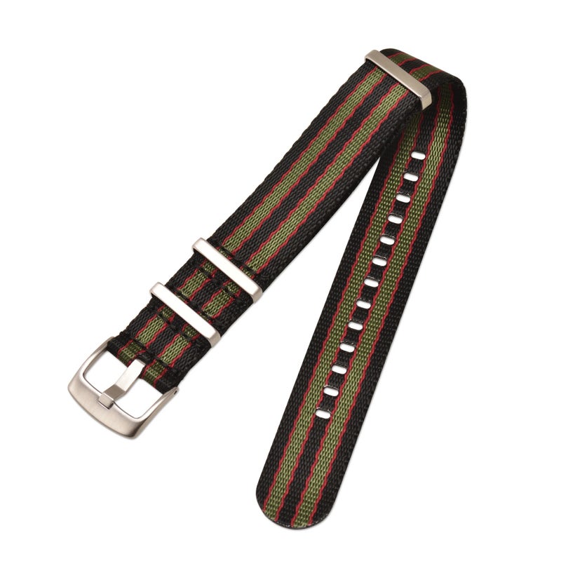 Bluejw Multi-Colors Nylon Watch Strap 18mm 20mm 22mm 24mm Adjustable Canvas Replacement Wristband for Men and Women – Durable, Lightweight & Comfortable - Image 1
