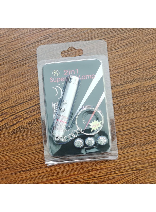 Loquat Handheld Flashlight Decorative Lighting Torch Lantern Portable Spotlight Searchlight Emergency Light Outdoor Lighting-Color:Silver Gray - Image 1