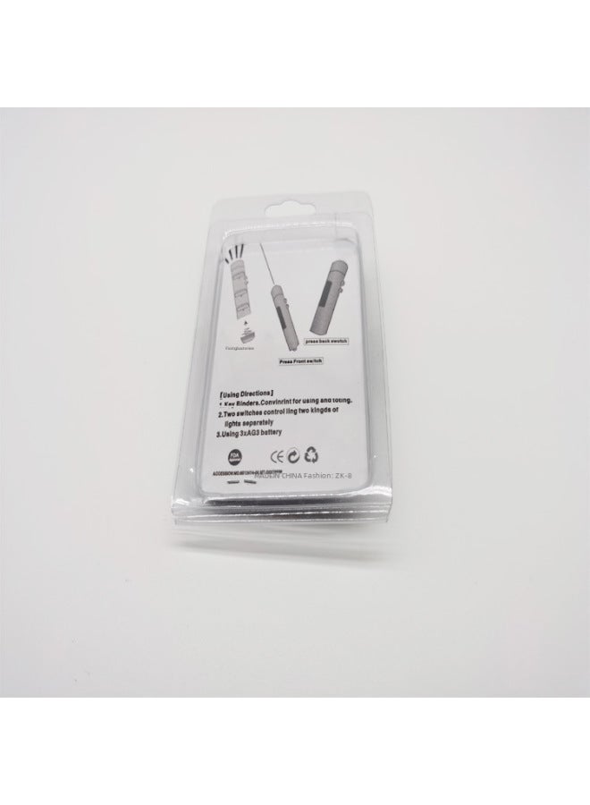 Loquat Handheld Flashlight Decorative Lighting Torch Lantern Portable Spotlight Searchlight Emergency Light Outdoor Lighting-Color:Silver Gray - Image 5