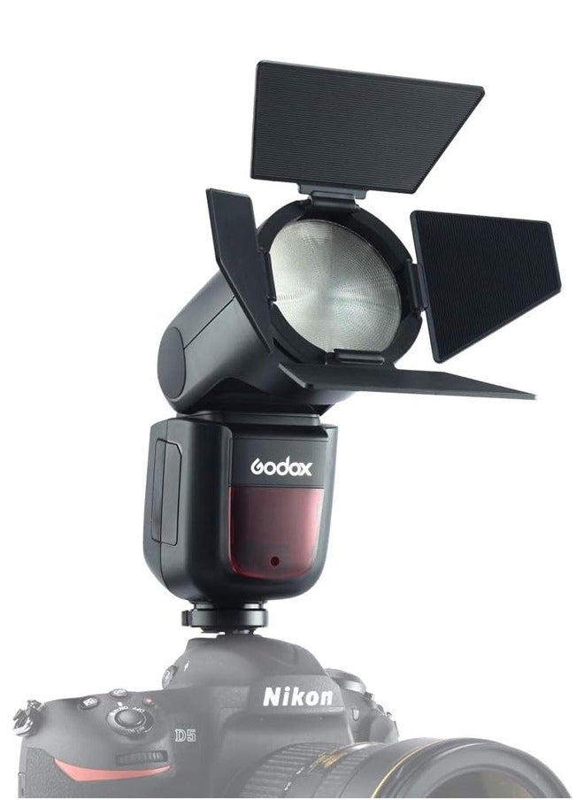 Godox - Godox V1 V1-N V1N Round Head Camera Flash for Nikon Flash Speedlight Speedlite Light,76Ws 2.4G 1/8000 HSS,480 Full Power Shots,1.5s Recycle Time,2600mAh Li-ion Battery,10 Levels LED Modeling Lamp - Image 1