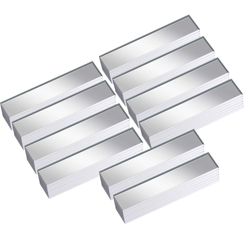 Nuanchu Nuanchu 38 x 2 Inch Mirror Mosaic Tile Rectangular Small Mosaic Mirrors DIY Craft Mirrors Decorative Glass Mirrors for Household Wall Ceiling Decorations 100 Pieces 