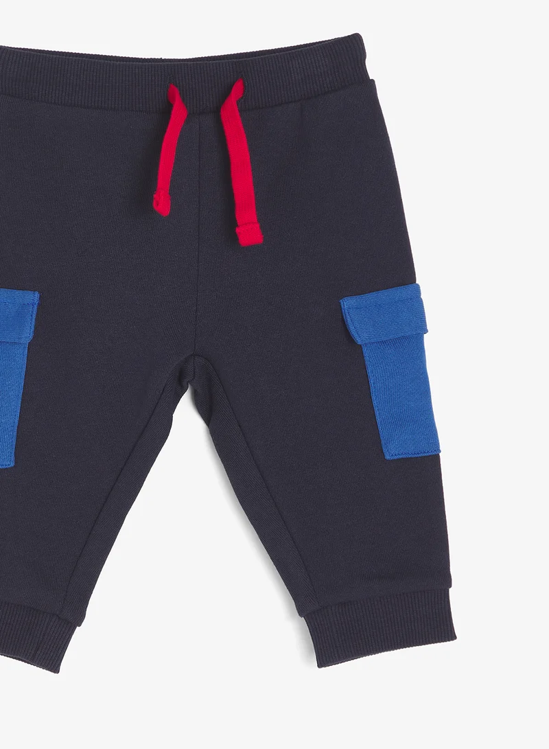 Guess Blue White_Colorbloc Kids Set: Long Sleeve Active Top + Active Pants for Men | Best Price UAE