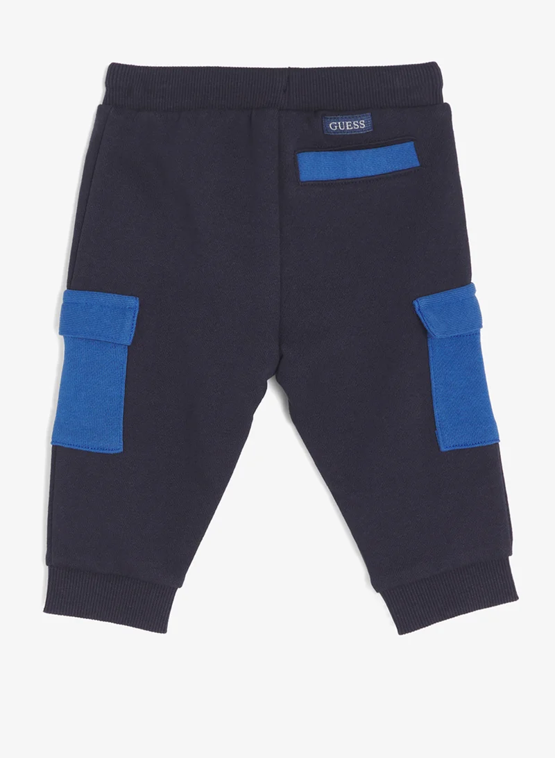 Guess Blue White_Colorbloc Kids Set: Long Sleeve Active Top + Active Pants for Men | Best Price UAE