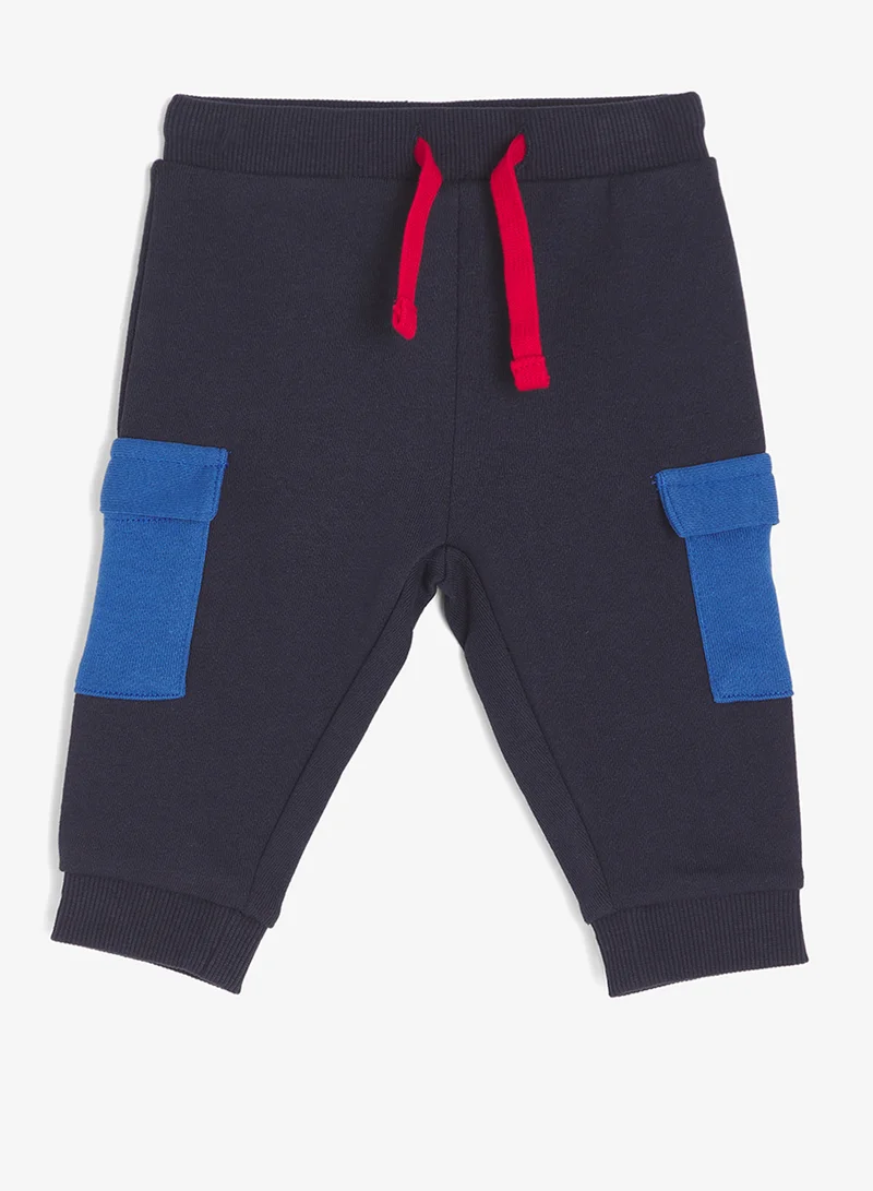 Guess Blue White_Colorbloc Kids Set: Long Sleeve Active Top + Active Pants for Men | Best Price UAE