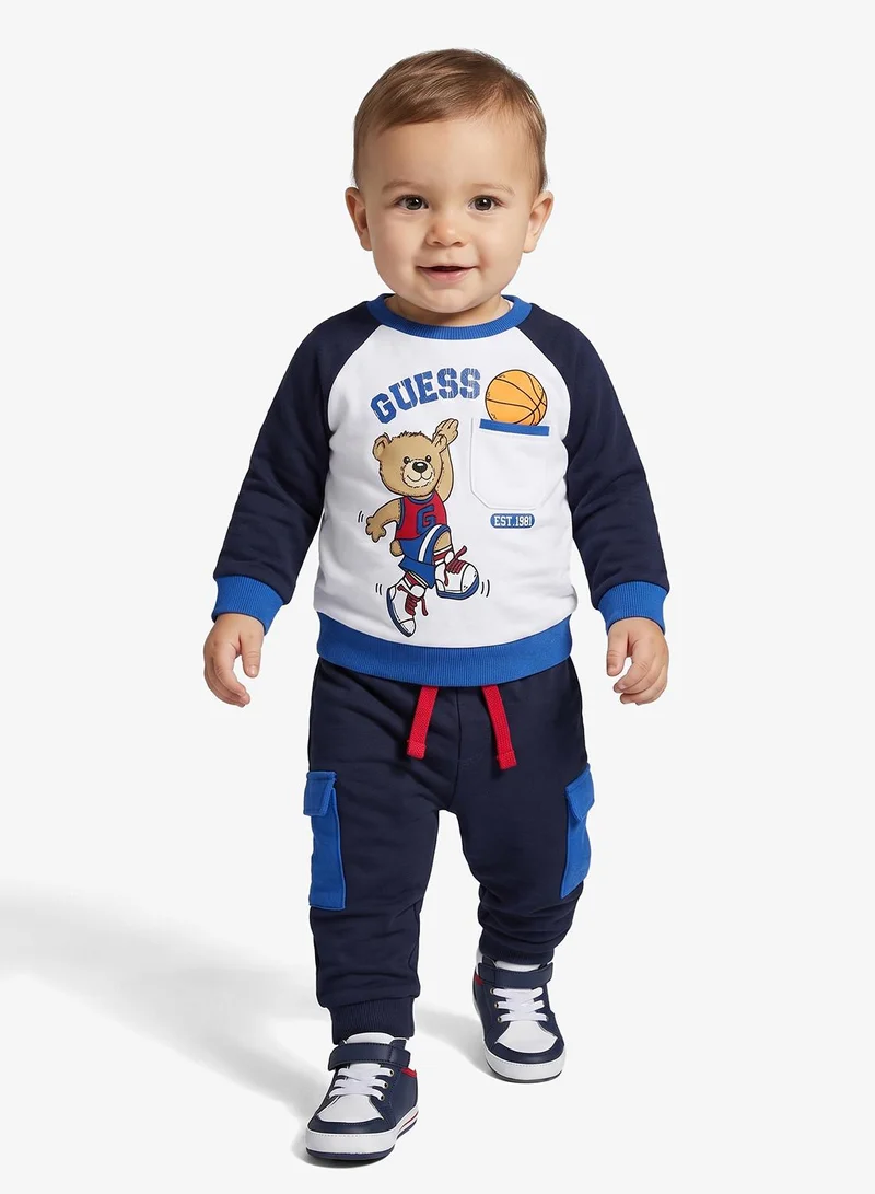 Guess Kids Set: Long Sleeve Active Top + Active Pants