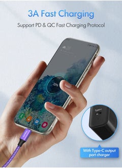 etguuds Purple USB C to USB C Cable 6ft, 2-Pack, 60W USBC to USBC Cord, Type C to C Charger Cable Fast Charging for iPhone 16/15 Pro Max/Plus/Pro, for MacBook Pro Air/iPad, for Samsung Galaxy S24 S23  - Image 3