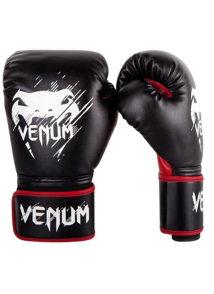 VENUM - Contender Kids Boxing Gloves Black-Red 8 Oz - Image 1