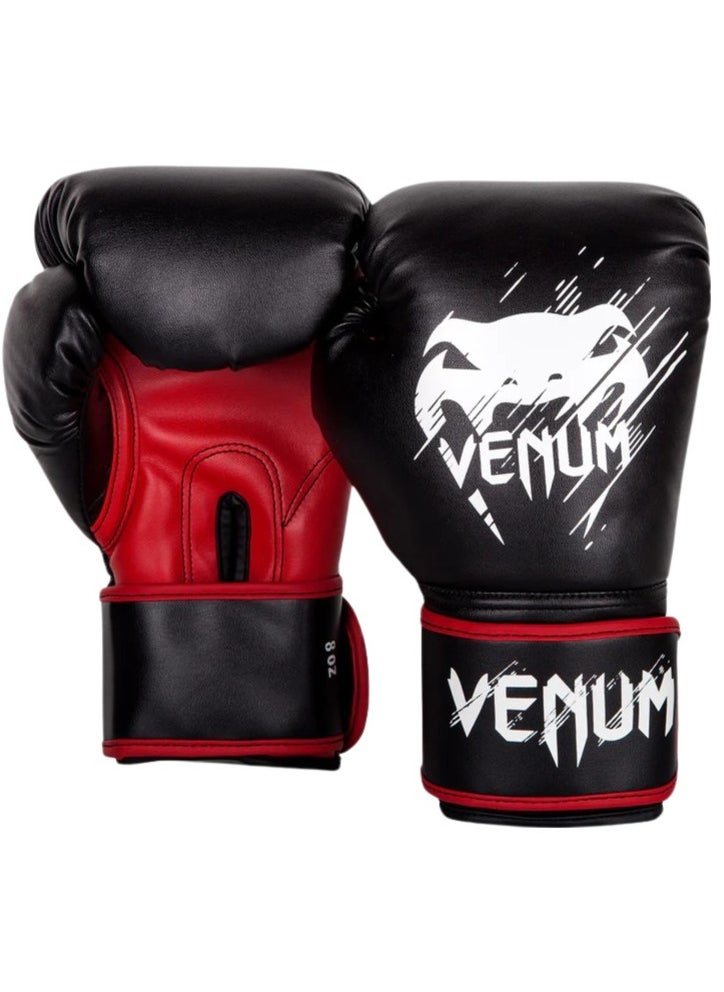 VENUM - Contender Kids Boxing Gloves Black-Red 8 Oz - Image 1