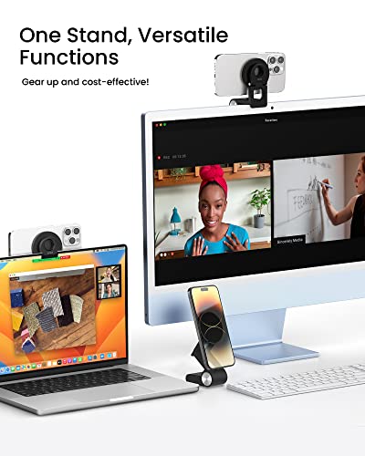 SODI Continuity Camera Mount for Desktop Monitor & iMac, Detachable iPhone Webcam Mount, Adjustable Magnetic Phone Stand for iPhone 17 Pro/Max 16/15/14/13/12 and Mac TV 4K Display OS Ventura - Image 2