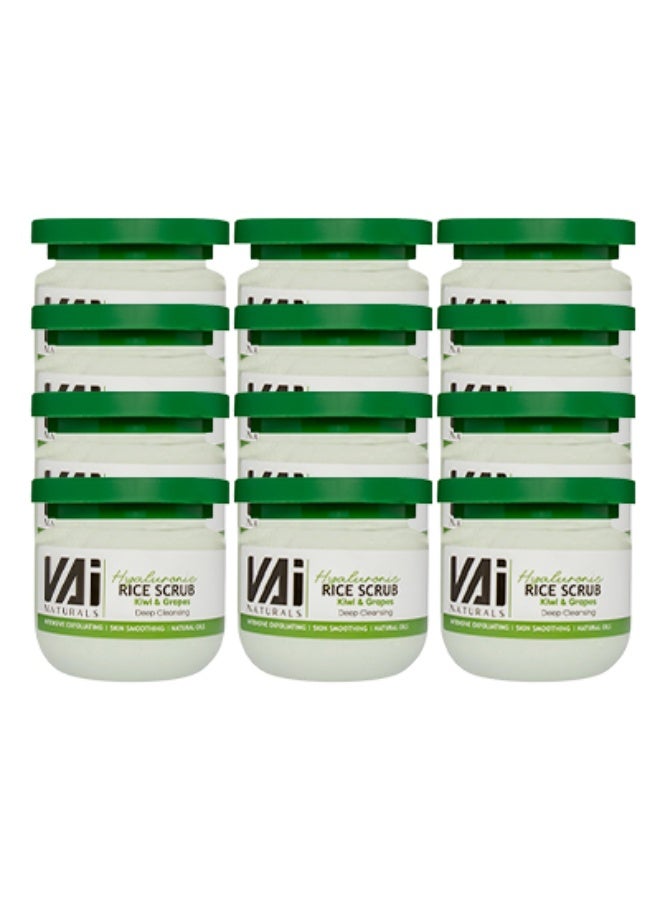 VAI 12 Pieces Rice Body Scrub Kiwi And Grapes 280ml - Image 1