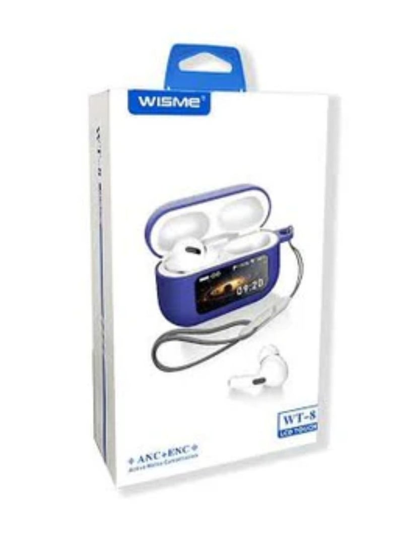 WISME WT-8 Smart Earbuds with Built-in AMOLED Touchscreen Display, Advanced Active Noise Cancellation (ANC), Integrated GPS Tracking, and Long-Lasting 260mAh Battery for Premium Wireless Audio Experience - Image 3