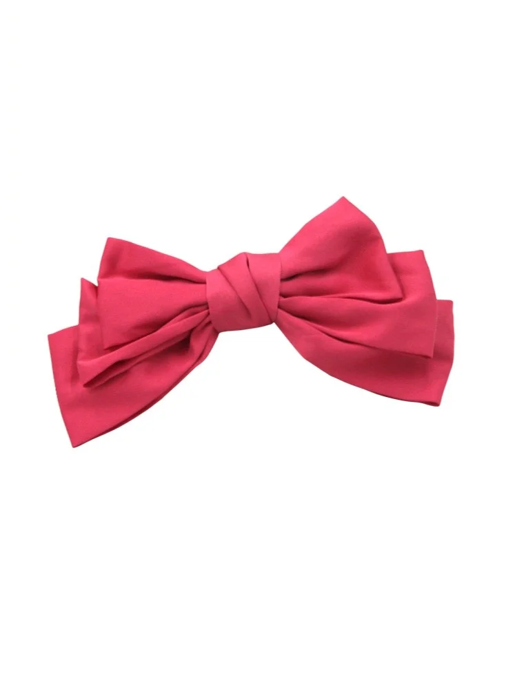 دىدانيالا D' Daniela - Large Hair Barrete Bow Hair Clip - Hot Pink