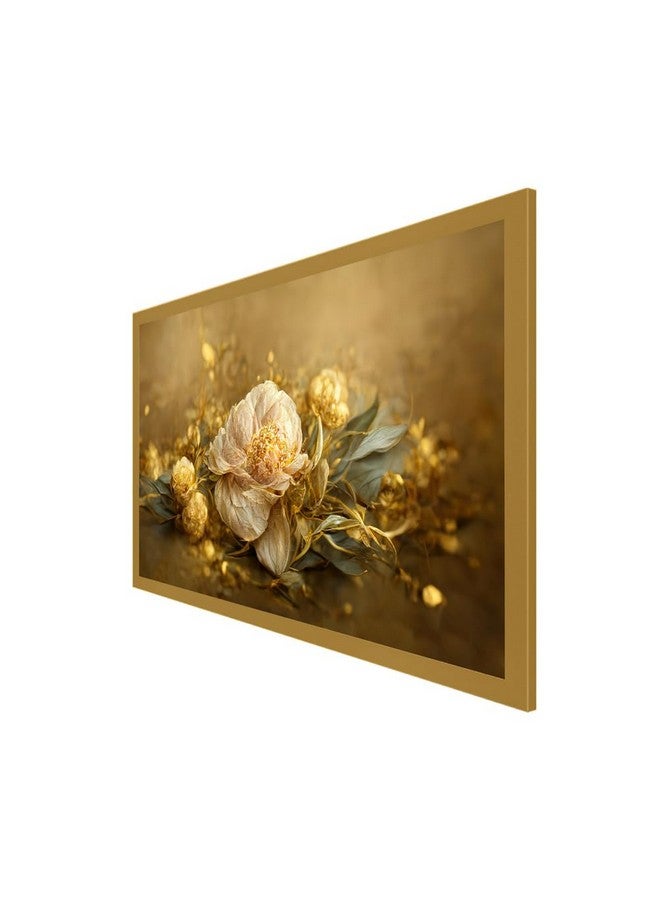 DEKORSTATION Blooms of Serenity Floral Canvas Floating Framed Wall Painting for Home and Office Decor (18 Inch W x 12 Inch H) - Image 3