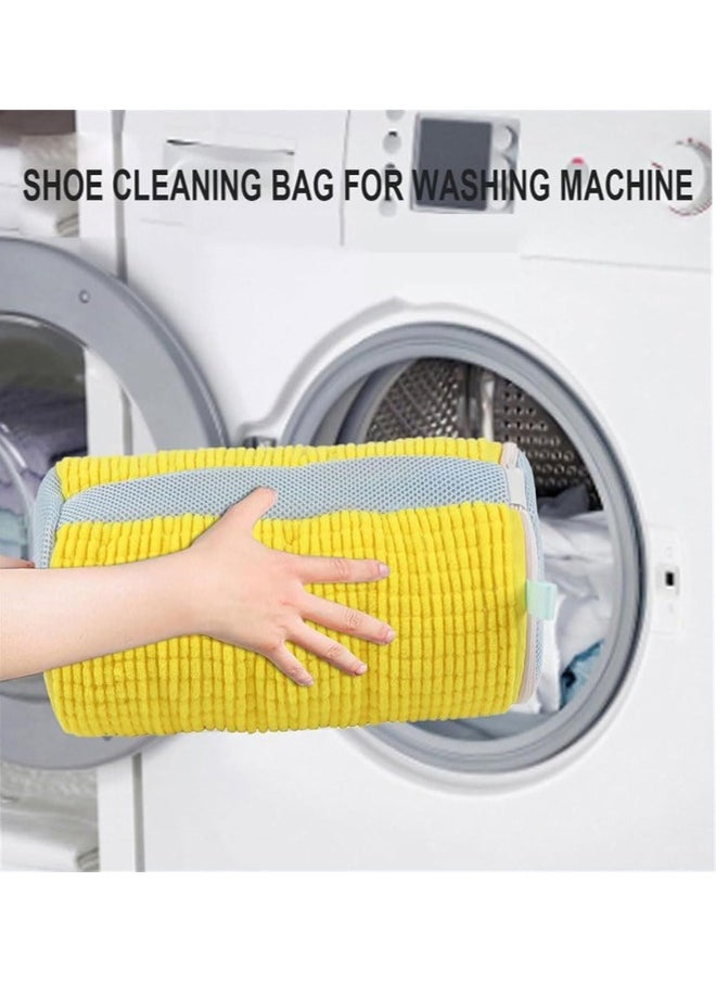 Generic - Shoe Washing Bag for Washing Machine, 2 Pack Portable Shoe Care Bag Shoe Bag Washing Machine, Deep Cleaning Shoe Bag, Reusable Shoe Washing Bag for All Shoe Types and Sizes, Yellow - Image 1
