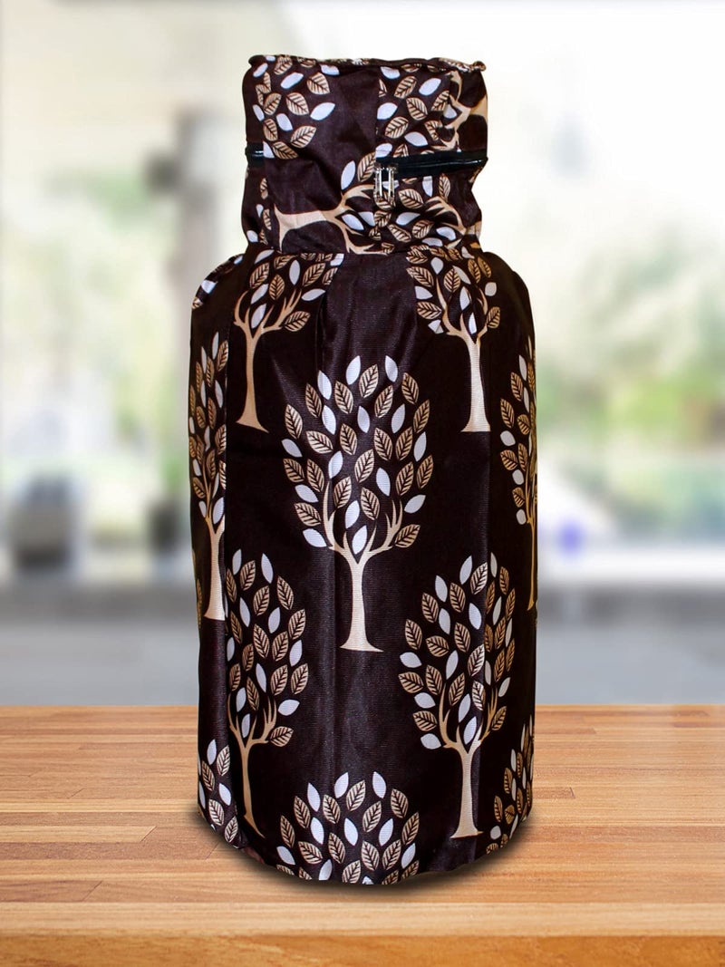 KANUSHI Industries Designer LPG Gas Cylinder Cover Set of 2Pc (2PCS+CYL-Brown-Small-LEVS+Brown-Tree) - Image 4