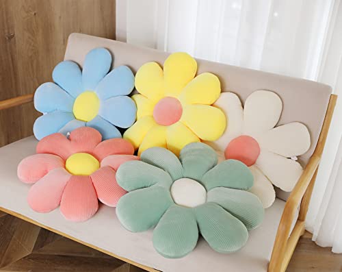 ZAKUN Flower- Shaped Throw Pillow, Daisy Pillow Flower Cushion, Aesthetic Daisy Flower Pillow Cute Flower Seating Cushion, Flower Room Décor Pillows for Sofa Couch Bed - Image 5
