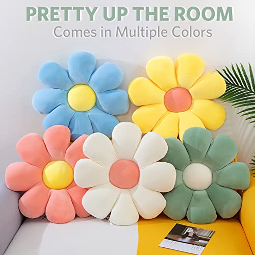 ZAKUN Flower- Shaped Throw Pillow, Daisy Pillow Flower Cushion, Aesthetic Daisy Flower Pillow Cute Flower Seating Cushion, Flower Room Décor Pillows for Sofa Couch Bed - Image 3