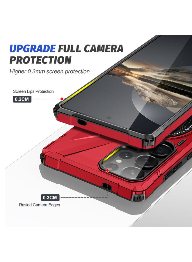 اس-توب جراب لهاتف Samsung Galaxy S25 Ultra 5G MagSafe جراب مغناطيسي مقاوم للصدمات مع حامل حلقي - Image 4