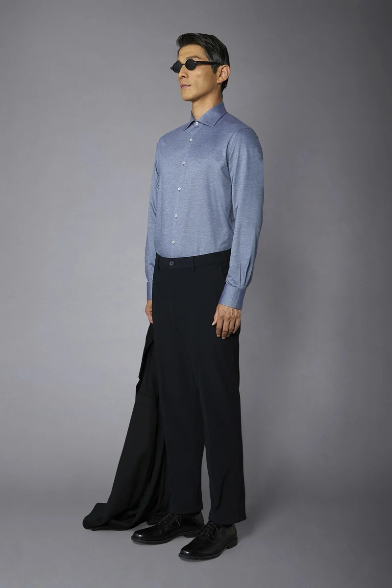 دوبل غانغر Men's chino pants stretch nylon fabric - Black