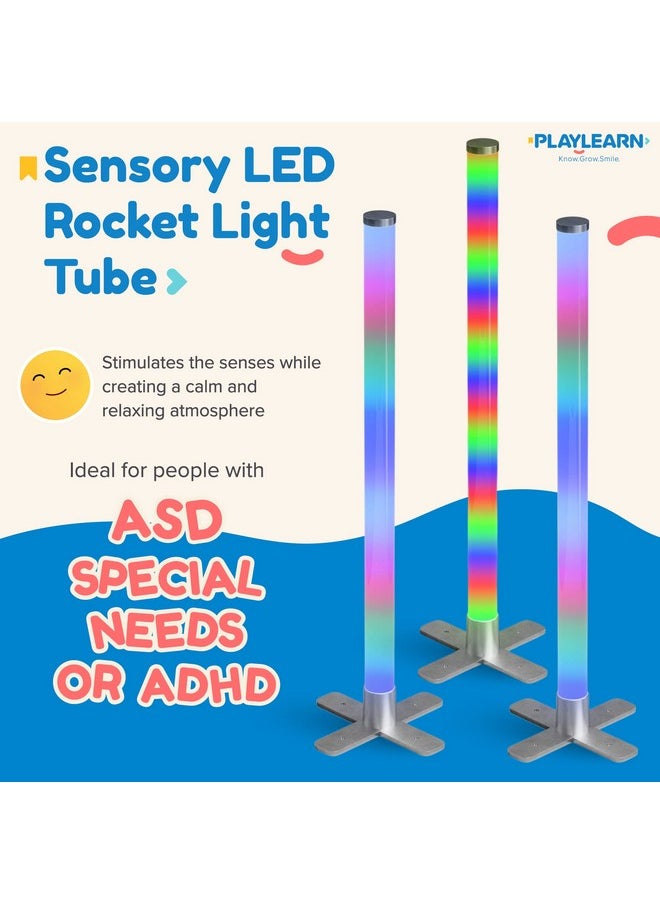 Playlearn USA Playlearn 3.3ft Sensory Lamp - Autism Lamp - Music Sync - LED Color Changing Lamp with Remote - Sensory Light for Autism  - Image 2