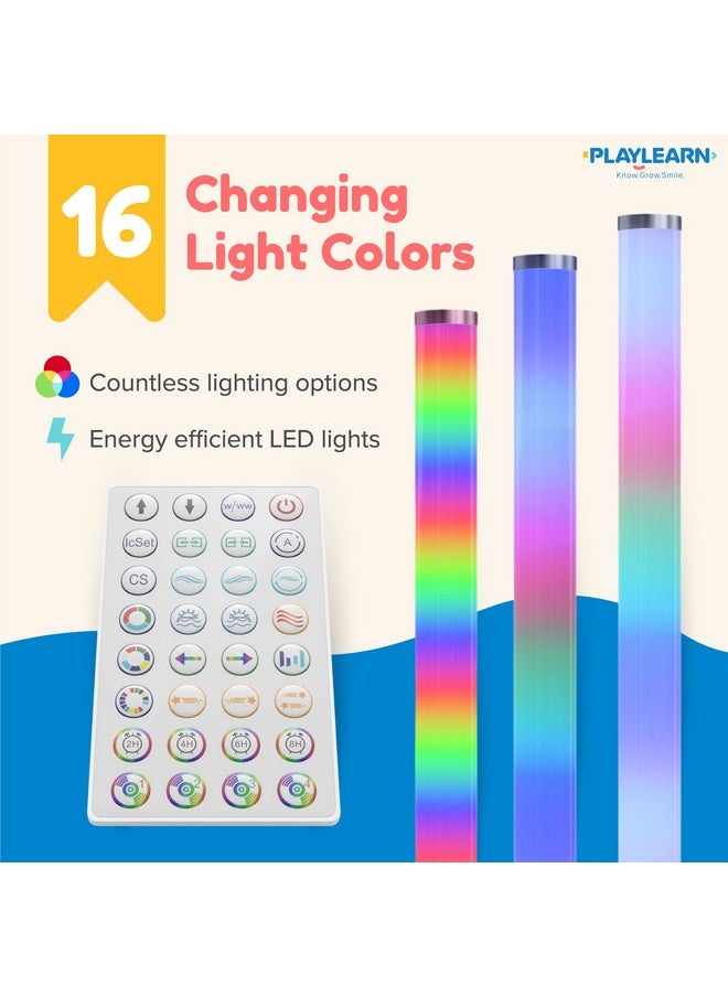Playlearn USA Playlearn 3.3ft Sensory Lamp - Autism Lamp - Music Sync - LED Color Changing Lamp with Remote - Sensory Light for Autism  - Image 3