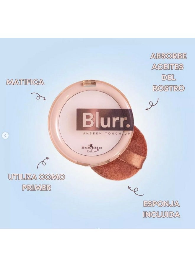 Italia Deluxe Blurr Unseen Touch Up Set & Blot Mattifier - Setting Primer Balm, 0.1 Ounce (Pack Of 1), Clear  - Image 3
