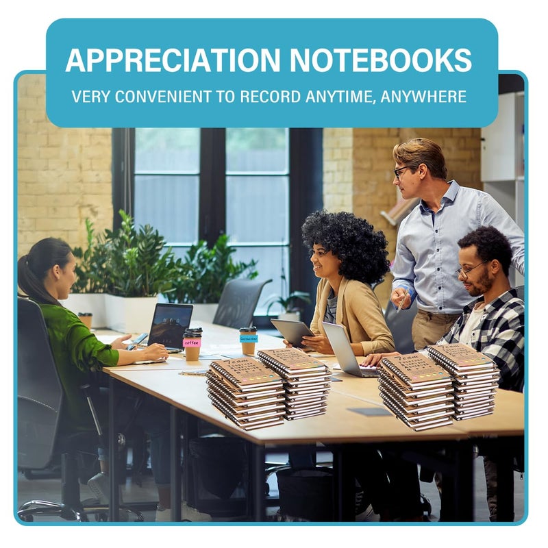 BHHQHH 30 Sets Employee Appreciation Gifts Bulk Team Together Thank You Gifts Inspirational Spiral Notebook with Sticky Note Motivational Bamboo Pens for Team Nurse Teacher Employees Coworker - Image 4