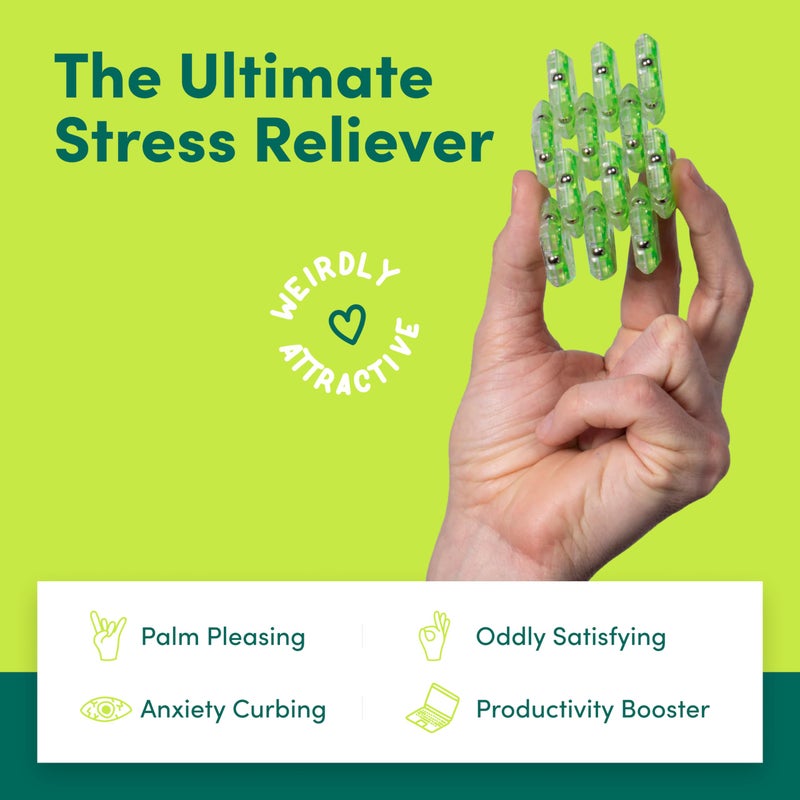 Speks Geode Magnetic Fidget Toy | Sensory Desk Toy for Adults & Teens 14+ | Stress Relief Gift | Sphere, Peridot - Image 3