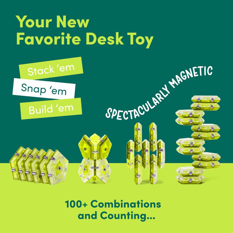 Speks Geode Magnetic Fidget Toy | Sensory Desk Toy for Adults & Teens 14+ | Stress Relief Gift | Sphere, Peridot - Image 4